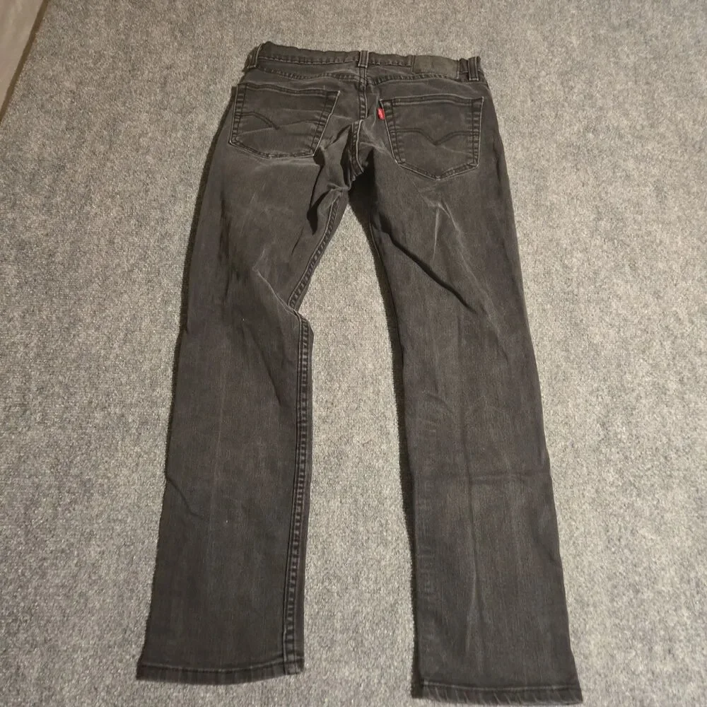 Levis 511 Jeans Mens 30x30 Black Slim Straight Denim Dark Wash Casual 5 Pocket